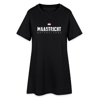 Maastricht - Robe T-shirt Femme - noir - Devant