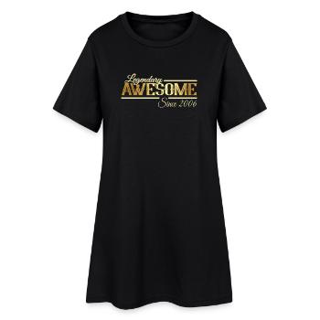 Legendär und Awesome seit 2006 - Frauen T-Shirt-Kleid - Schwarz - Vorne