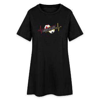 Deutschland Herzschlag - Frauen T-Shirt-Kleid - Schwarz - Vorne