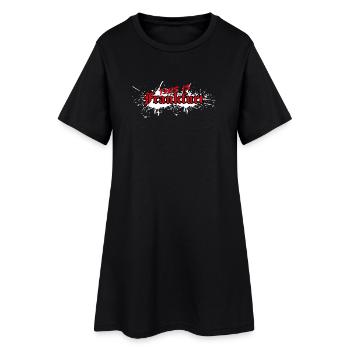 Frankfurt Fans - Frauen T-Shirt-Kleid - Schwarz - Vorne