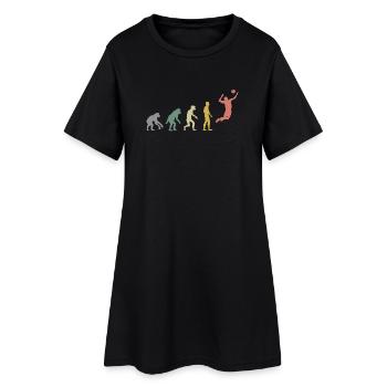 Retro volley-ball Evolution Beach Volley Vintage - Robe T-shirt Femme - noir - Devant