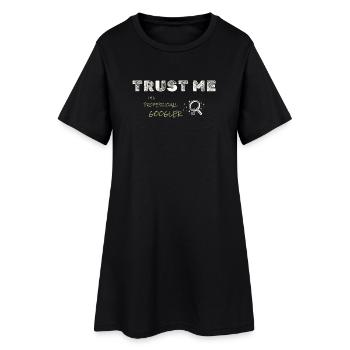 Un gars qui sait tout - Robe T-shirt Femme - noir - Devant