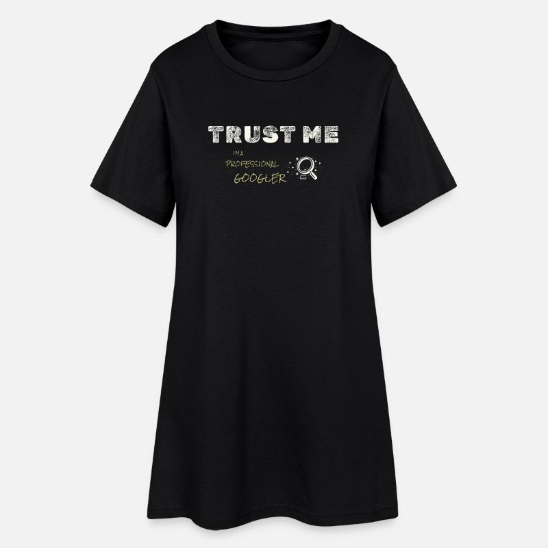 Know-it-all guy - Women’s T-Shirt Dress - black