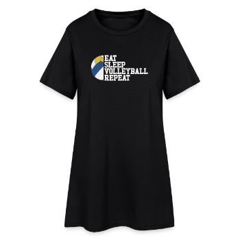 volleyeur - Robe T-shirt Femme - noir - Devant