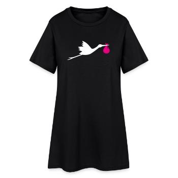 Stork Stork Girl - Women’s T-Shirt Dress - black - Front