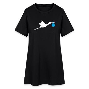 Stork stork boy - Women’s T-Shirt Dress - black - Front
