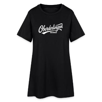 Oberderdingen Vintage Lettering Schriftzug - Frauen T-Shirt-Kleid - Schwarz - Vorne