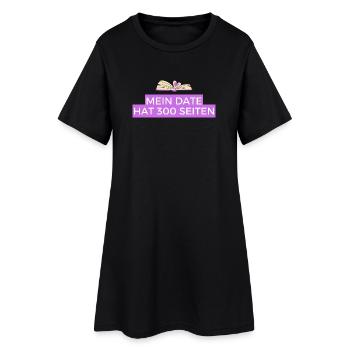 Mon rendez-vous a 300 pages - Robe T-shirt Femme - noir - Devant