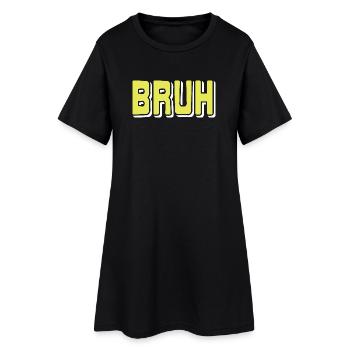 BRUH Meme Réaction Internet Argot Sarcasme Humeur - Robe T-shirt Femme - noir - Devant