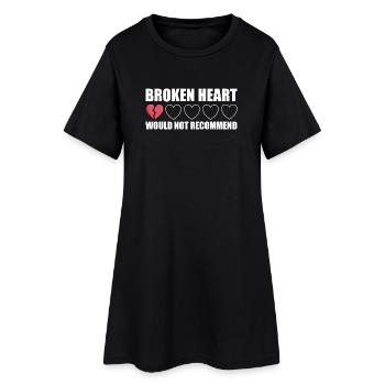 Broken Heart ne recommanderait pas Anti Valentine - Robe T-shirt Femme - noir - Devant