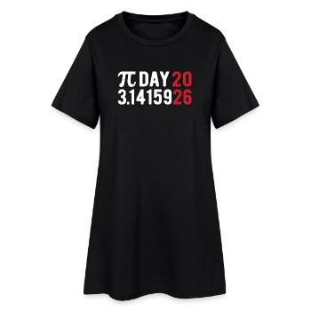 Pi Day 2026 avec le jeu des chiffres | Numéro de district 3.1415 - Robe T-shirt Femme - noir - Devant