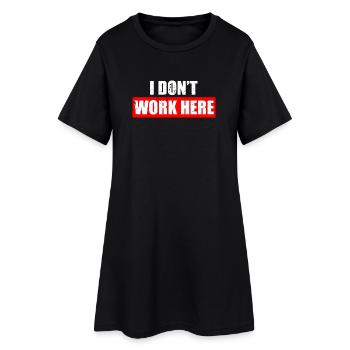 I don't work here Car lover car guy mechanic - Women’s T-Shirt Dress - black - Front