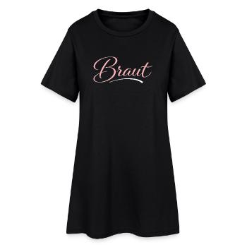 Braut - Frauen T-Shirt-Kleid - Schwarz - Vorne