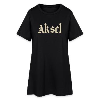 Police d’Aksel Fraktur - Robe T-shirt Femme - noir - Devant