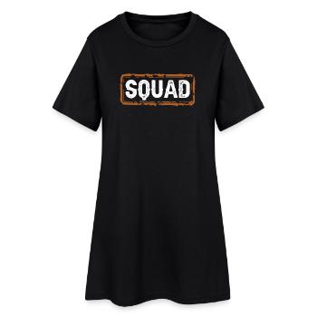 squad - Frauen T-Shirt-Kleid - Schwarz - Vorne