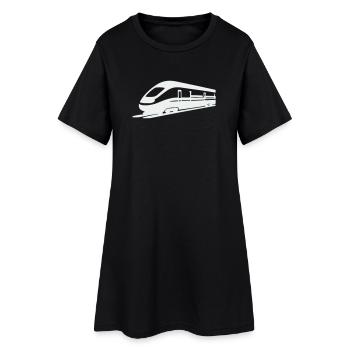 Train Silhouette - Robe T-shirt Femme - noir - Devant