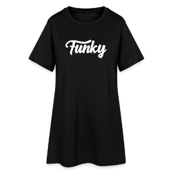 Logo musical funky - Robe T-shirt Femme - noir - Devant