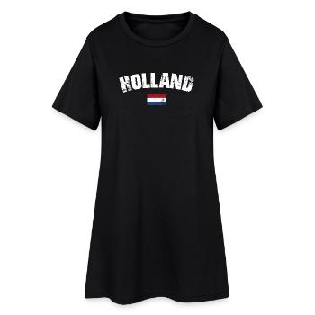 Typographie dégradée de Holland - Robe T-shirt Femme - noir - Devant