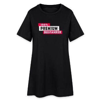 100% Premium Busfahrer Design / Geschenkidee - Frauen T-Shirt-Kleid - Schwarz - Vorne