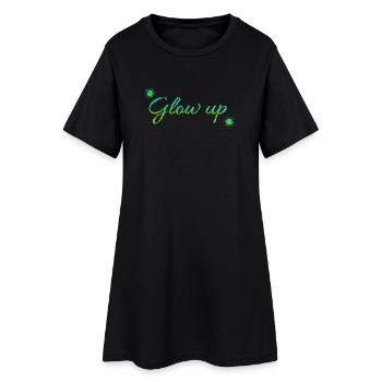 Brillez vers le haut - Robe T-shirt Femme - noir - Devant