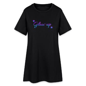 Brillez vers le haut - Robe T-shirt Femme - noir - Devant