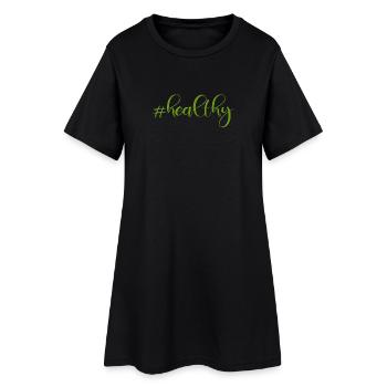 #healthy - Robe T-shirt Femme - noir - Devant