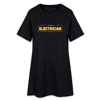 ELECTRICIAN - Women’s T-Shirt Dress - black - Front