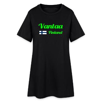 Vantaa Finnland Drucken - Frauen T-Shirt-Kleid - Schwarz - Vorne