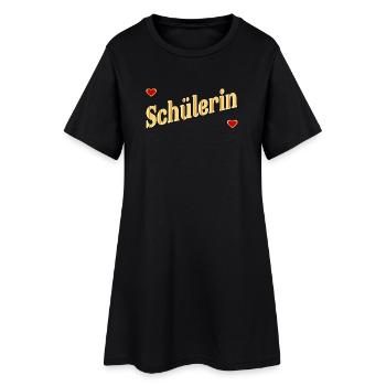 SCHULANFANG TOCHTER SCHULKIND SCHÜLERIN - Frauen T-Shirt-Kleid - Schwarz - Vorne