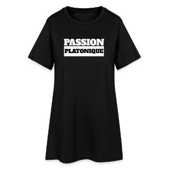 PASSION PLATONIQUE - Humour noir - Robe T-shirt Femme - noir - Devant