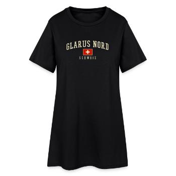 Glarus Nord Swiss Vintage Emblem - Women’s T-Shirt Dress - black - Front