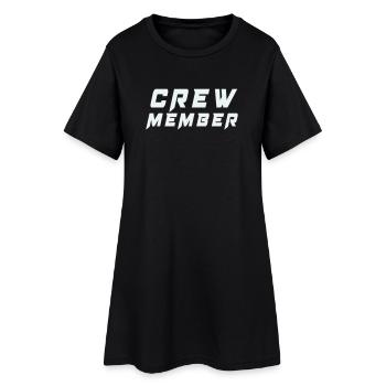 Badge du membre de l’équipe - Robe T-shirt Femme - noir - Devant