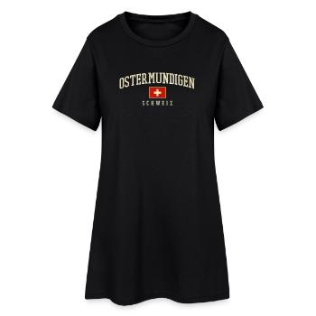 Ostermundigen Drapeau suisse vintage - Robe T-shirt Femme - noir - Devant