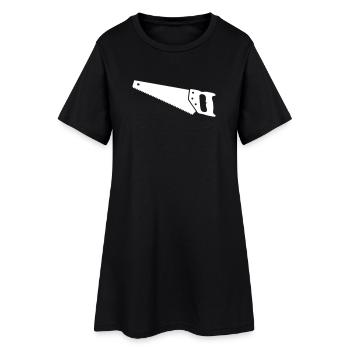 Handsäge Fuchsschwanz Holz Clean - Frauen T-Shirt-Kleid - Schwarz - Vorne