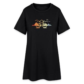 Dessin vintage de VTT - Robe T-shirt Femme - noir - Devant