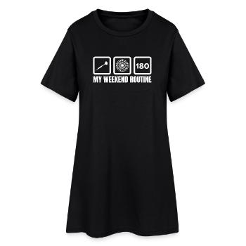 Week-end de fléchettes - Robe T-shirt Femme - noir - Devant