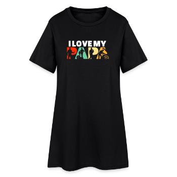J’adore le design de mon Papa Mechanic - Robe T-shirt Femme - noir - Devant