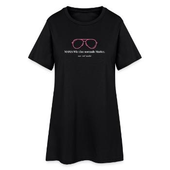 Coole Mama - Wie eine normale Mutter nur viel cool - Frauen T-Shirt-Kleid - Schwarz - Vorne