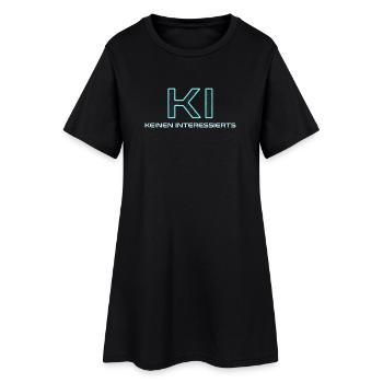 KI Neon Circuit Keinen Interessierts - Frauen T-Shirt-Kleid - Schwarz - Vorne