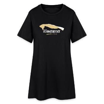 Wangerooge | Carte vintage retro - Robe T-shirt Femme - noir - Devant