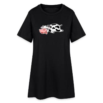 Ragazza della mucca - Vestito T-shirt donna - nero - Fronte