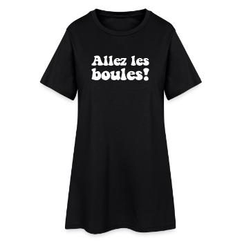 3 Boulekugeln für Bouler Boulekugel Petanque Boule - Frauen T-Shirt-Kleid - Schwarz - Vorne