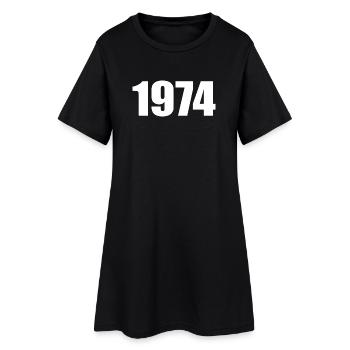 1974 Geburtstag Vorlage personalisieren gestalten - Frauen T-Shirt-Kleid - Schwarz - Vorne