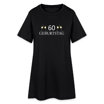 60.Geburtstag 60 Jahre - Frauen T-Shirt-Kleid - Schwarz - Vorne
