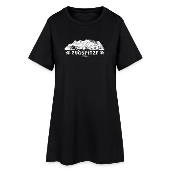 Zugspitze - Frauen T-Shirt-Kleid - Schwarz - Vorne