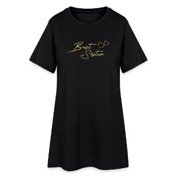 Meilleure sœur or - Robe T-shirt Femme - noir - Devant