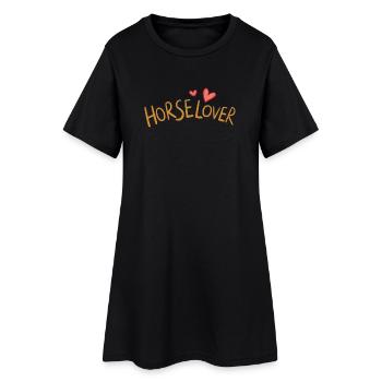 Horse lover - Robe T-shirt Femme - noir - Devant