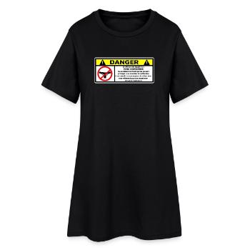 turbocompresseur - Robe T-shirt Femme - noir - Devant
