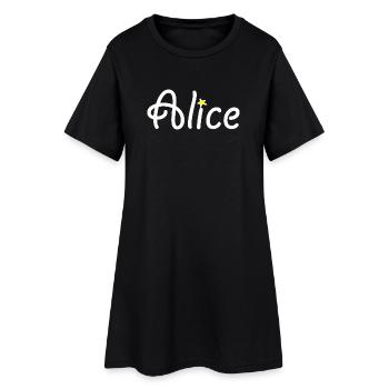 Alice - Robe T-shirt Femme - noir - Devant