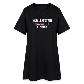 Apprentissage de plombier 3 ans - Robe T-shirt Femme - noir - Devant